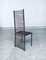 Postmodernes handgefertigtes Eisen Stuhl Set mit hoher Rückenlehne, 1980er, 4er Set 15