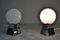 Metal and Glass Bedside Lamps, Italy, 1970s, Set of 2, Image 5