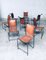 Mid-Century Mediterranean Wrought Iron and Leather Dining Chair Set, Spain, 1960s, Set of 8 10