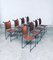 Mid-Century Mediterranean Wrought Iron and Leather Dining Chair Set, Spain, 1960s, Set of 8 27