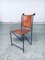 Mid-Century Mediterranean Wrought Iron and Leather Dining Chair Set, Spain, 1960s, Set of 8 14