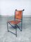 Mid-Century Mediterranean Wrought Iron and Leather Dining Chair Set, Spain, 1960s, Set of 8, Image 14
