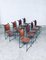 Mid-Century Mediterranean Wrought Iron and Leather Dining Chair Set, Spain, 1960s, Set of 8 26