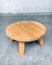 Brutalist Oak Round Coffee Table, 1960s 6