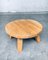 Table Basse Ronde Brutaliste en Chêne, 1960s 6