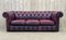 Leather Chesterfield 3-Seater Sofa, 1970s 1