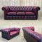 Leather Chesterfield 3-Seater Sofa, 1970s 2