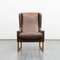 Leather & Rosewood Wing Chair with Stool by Rudolf Glatzel for Kill International, 1960s 3