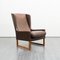 Leather & Rosewood Wing Chair with Stool by Rudolf Glatzel for Kill International, 1960s 4