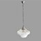 Mid-Century Portuguese Frosted Glass Handblown Hanging Lamp, 1960s 2
