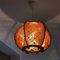 Mid-Century Portuguese Wood and Straw Wooden Hanging Lamp, 1960s, Image 8