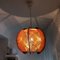 Mid-Century Portuguese Wood and Straw Wooden Hanging Lamp, 1960s, Image 6