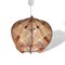 Mid-Century Portuguese Wood and Straw Wooden Hanging Lamp, 1960s, Image 3