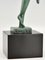 Sculpture de Nu Art Déco avec Tambourin par Raymonde Guerbe pour Max Le Verrier 12