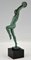 Art Deco Nude Sculpture with Tambourine by Raymonde Guerbe for Max Le Verrier 9