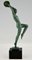 Art Deco Nude Sculpture with Tambourine by Raymonde Guerbe for Max Le Verrier 2