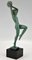 Art Deco Nude Sculpture with Tambourine by Raymonde Guerbe for Max Le Verrier 7