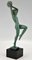 Sculpture de Nu Art Déco avec Tambourin par Raymonde Guerbe pour Max Le Verrier 7