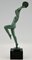 Art Deco Nude Sculpture with Tambourine by Raymonde Guerbe for Max Le Verrier 3