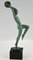 Art Deco Nude Sculpture with Tambourine by Raymonde Guerbe for Max Le Verrier, Image 11