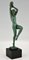 Sculpture de Nu Art Déco avec Tambourin par Raymonde Guerbe pour Max Le Verrier 8