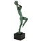 Art Deco Nude Sculpture with Tambourine by Raymonde Guerbe for Max Le Verrier 1