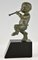 Art Deco Bronze Faun Bookends by Claude for Marcel Guillemard, Set of 2 3