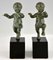 Art Deco Bronze Faun Bookends by Claude for Marcel Guillemard, Set of 2, Image 7