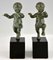 Serre-Livres Faune Art Déco en Bronze par Claude pour Marcel Guillemard, Set de 2 7