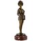 Art Deco Bronze Partial Nude Figure in Dressing Gown by Maurice Milliere, Image 1