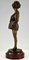 Art Deco Bronze Partial Nude Figure in Dressing Gown by Maurice Milliere, Image 2