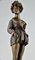 Figura Art Déco de bronce parcialmente desnudo en bata de Maurice Milliere, Imagen 10