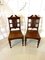 Antique Carved Walnut Hall Chairs, Set of 2, Image 1