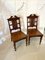 Antique Carved Walnut Hall Chairs, Set of 2, Image 4