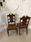 Antique Carved Walnut Hall Chairs, Set of 2 3