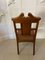 Antique Carved Walnut Hall Chairs, Set of 2, Image 6