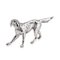 Estatua de perro perdiguero bañada en plata, años 20, Imagen 1