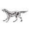 20th Century Silver Plated Retriever Dog Statue, 1920s 4