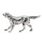 Estatua de perro perdiguero bañada en plata, años 20, Imagen 4