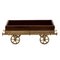 Antique 20th Century Edwardian Oak & Brass Railway Coal Wagon Cigar Cart, 1900s, Image 4