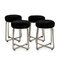 20th Century Sheepskin Covered Aluminium Stools, 1960s, Set of 4, Image 1