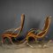 20th Century British Leather Rocking Chairs, 1950s, Set of 2, Image 3