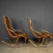 20th Century British Leather Rocking Chairs, 1950s, Set of 2 5
