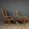 20th Century British Leather Rocking Chairs, 1950s, Set of 2, Image 5