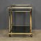 20th Century Two Tier Brass & Smoked Glass Drinks Trolley, 1970s 5