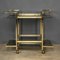 20th Century Two Tier Brass & Smoked Glass Drinks Trolley, 1970s 4