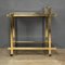 20th Century Brass & Smoked Glass Drinks Trolley, 1960s, Image 5