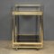 20th Century Brass & Smoked Glass Drinks Trolley, 1960s, Image 2