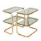 20th Century Brass & Smoked Glass Side Tables, 1970s, Set of 2 1