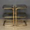 20th Century Brass & Smoked Glass Side Tables, 1970s, Set of 2 4